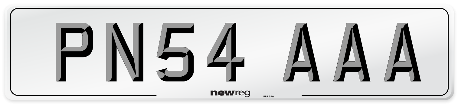 PN54 AAA Number Plate from New Reg